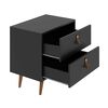 Velador Di Poretti Design Padua 2 Cajones Negro