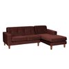 Sofá Seccional Derecho Latam Home Salermo Tela Velvet 3 Cuerpos Chocolate