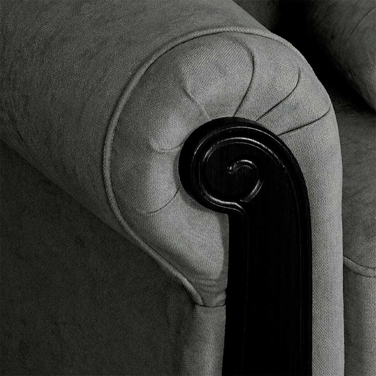 Juego de Living Elegant Michigan + Sitiales Tela 5 Cuerpos Gris