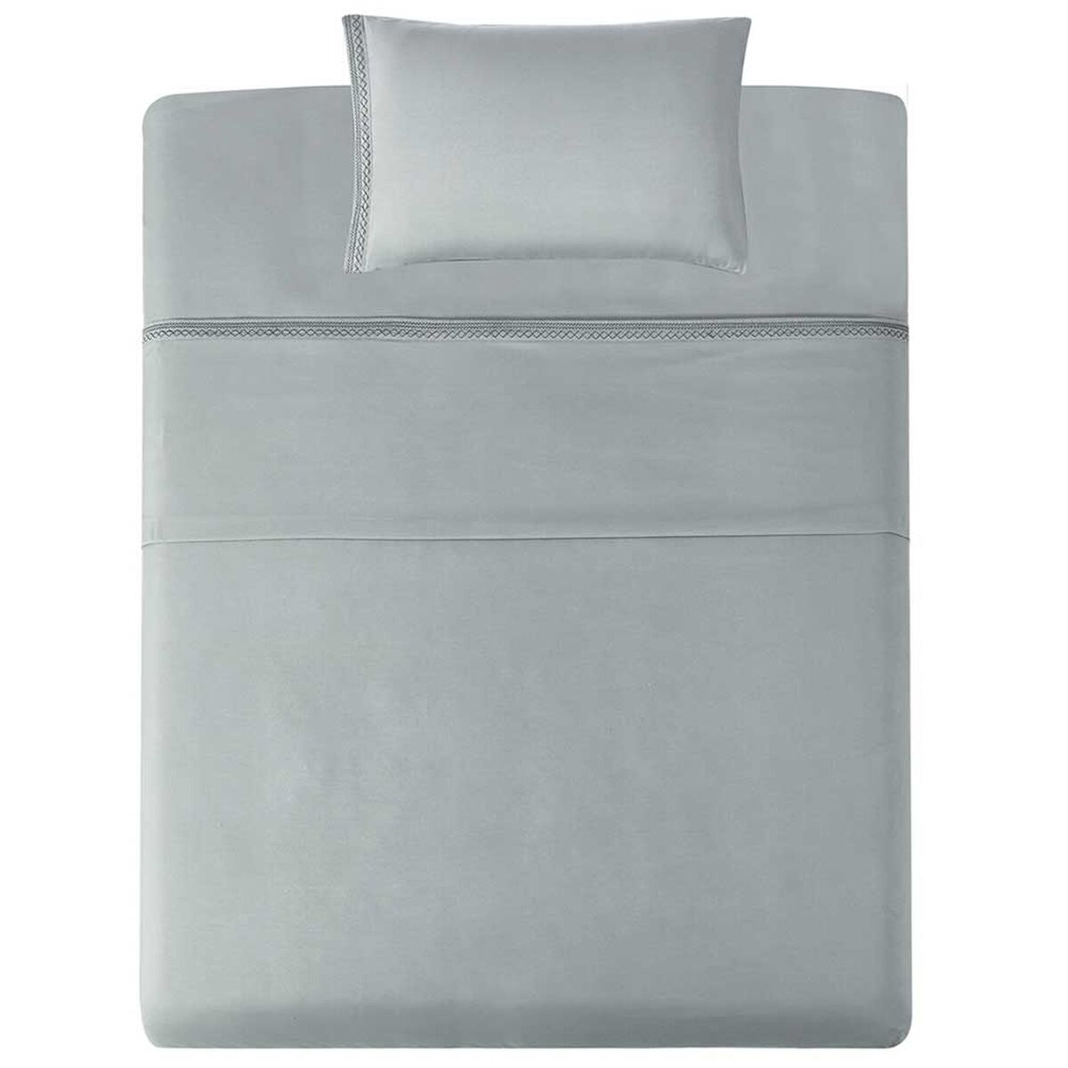 Juego de Sábanas Illusions 1,5 Plazas Broderie Gris