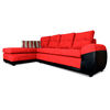 Seccional Izquierdo Elegant Houston Cheise Tela/PU 5 Cuerpos Rojo