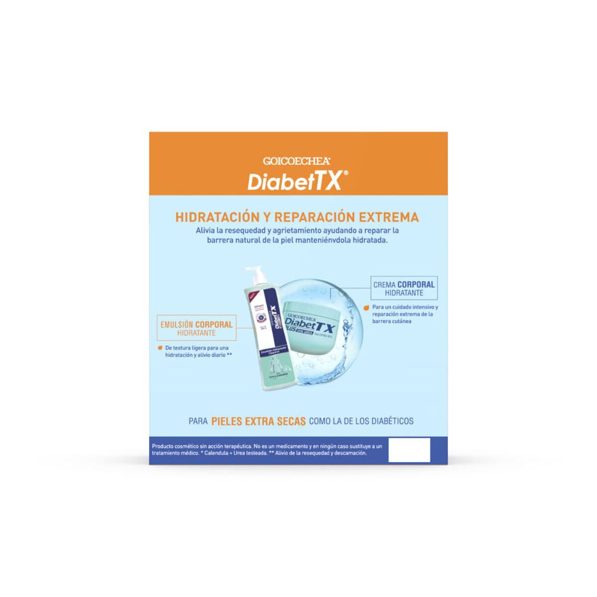 Pack 1 Goicoechea Diabet Tx Plus Urea 10% X 250 gr + 1 Goicoechea Calendula
