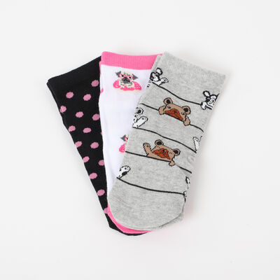 Imagen 1 del producto Pack 3 Unidades Calcetin Mujer Corto de Algodón Icono Surtido