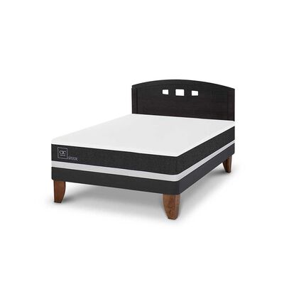 Imagen 2 del producto Cama Europea CIC 2 Plazas Ortopedic + Respaldo Gales Negro