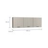 Mueble de Cocina Superior TuHome Gante 3 Puertas Rovere Niebla