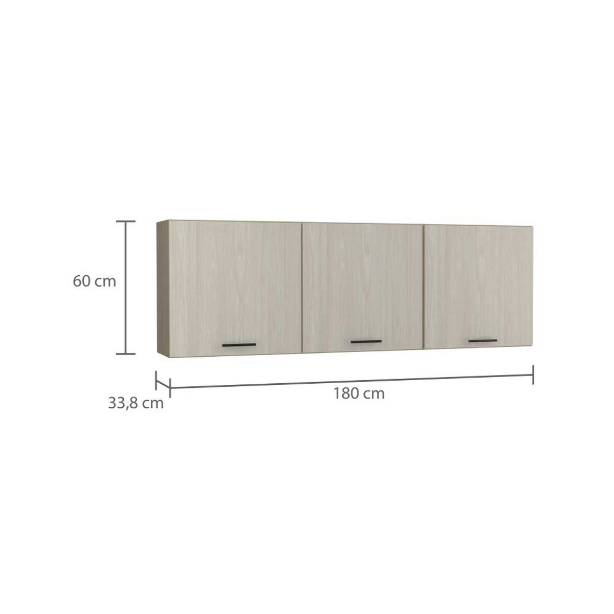 Mueble de Cocina Superior TuHome Gante 3 Puertas Rovere Niebla