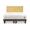 Cama Europea CIC Base Dividida 2 Plazas Cocopedic + Respaldo Miro Mostaza