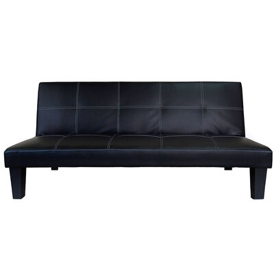 Futón Idetex Praga PU 3 Cuerpos Negro
