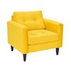 Sillón Bodevir Retro Felpa 1 Cuerpo Amarillo