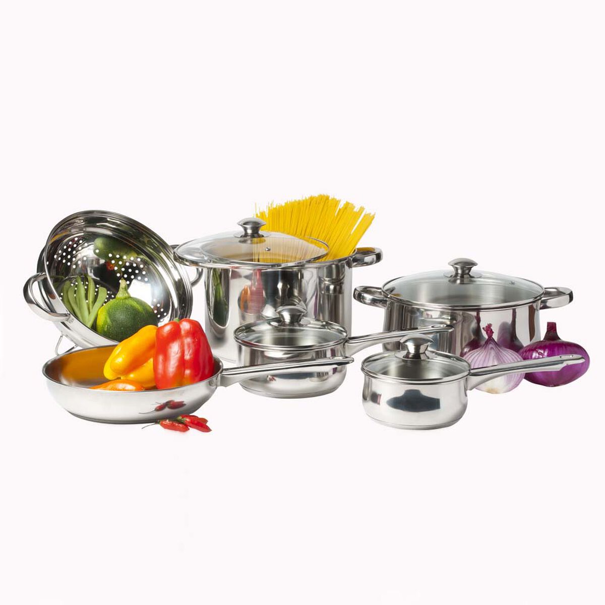 Batería de Cocina Acero Inoxidable Magefesa 10 Piezas