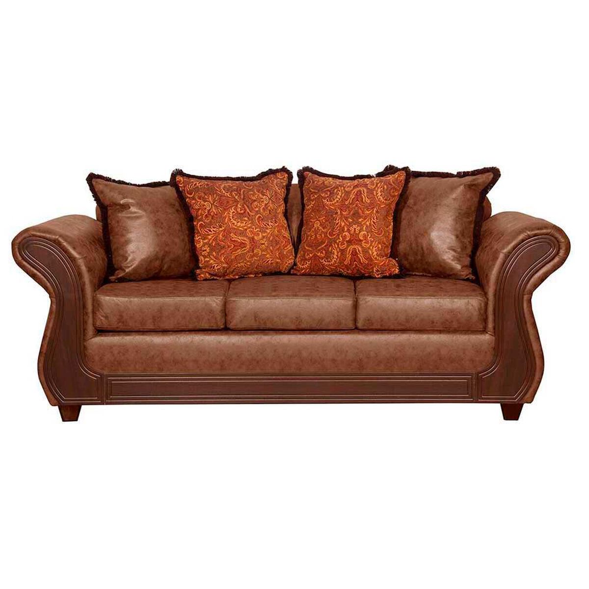 Sof&aacute; Black Factory Palermo 3 Cuerpos Terracota