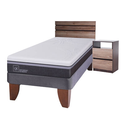 Imagen 2 del producto Cama Europea CIC 1,5 Plazas Ortopedic Advance + Respaldo + Velador Ares
