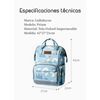 Mochila Maternal Impermeable con Usb Lubabycas Gris