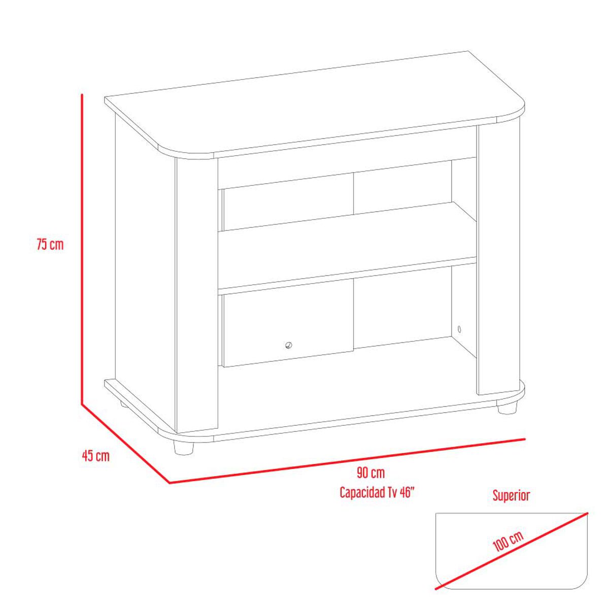 Rack Tuhome Maori Hasta 40" Rovere
