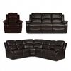 Juego de Living Reclinable CIC Valencia 3C+1C + Seccional Andaluc&iacute;a 5C Caf&eacute; Chocolate