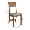 Juego de Cómedor Home Mobili Sabia 6 Sillas Marrón