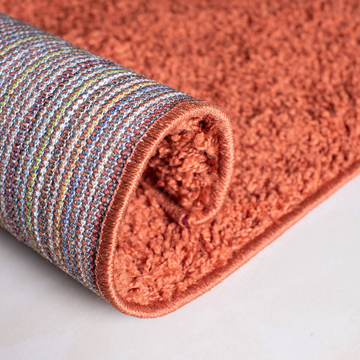 Bajada De Cama Doral Shaggy 90 x 50 cm Terracota