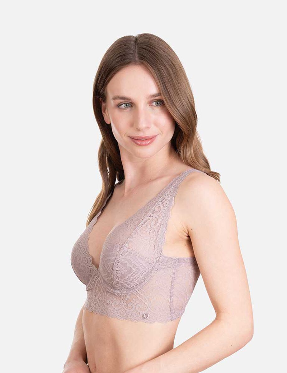 Bralette Encaje Broche Ancho con Arco y Copa Palmers