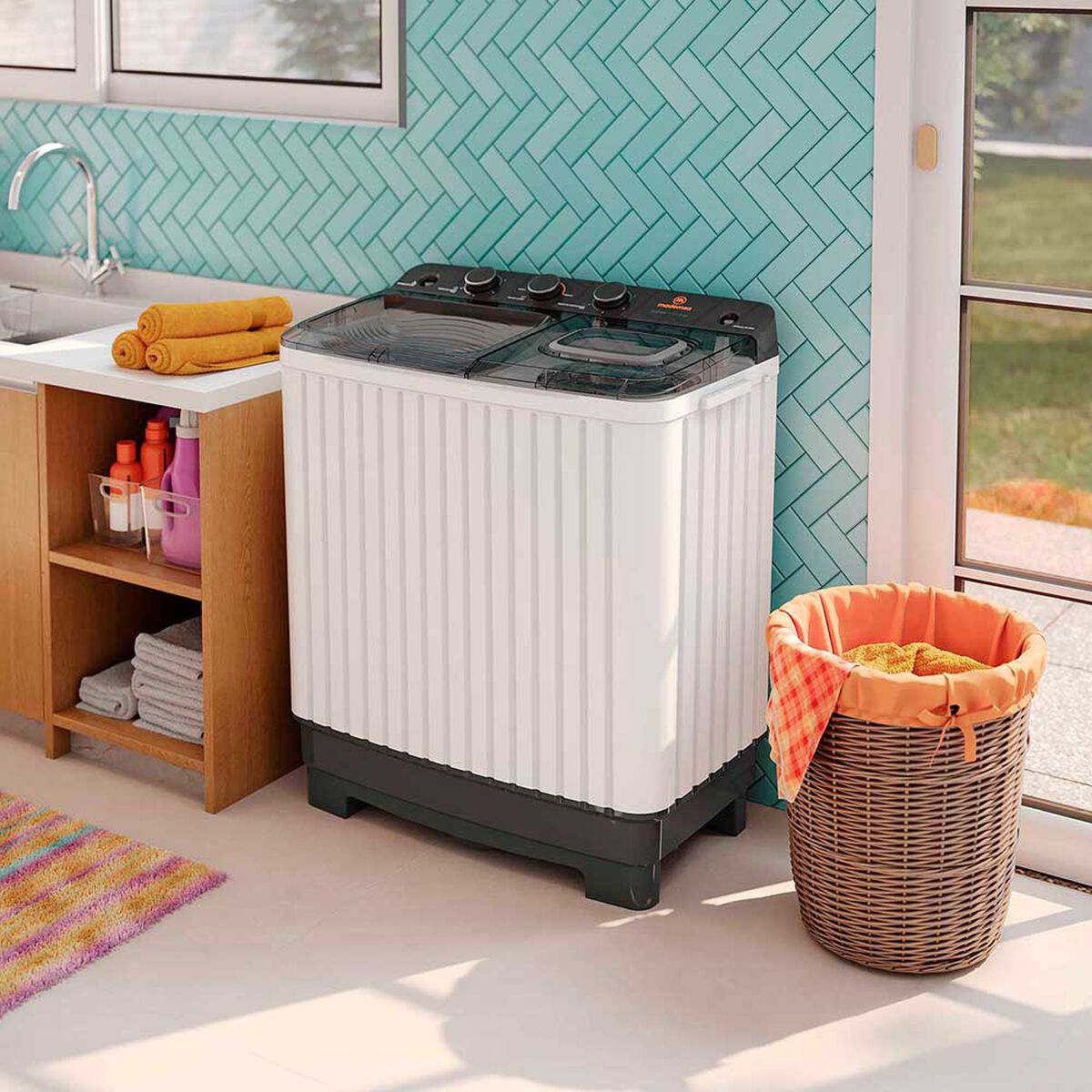 Lavadora Semi Autom&aacute;tica Mademsa MWMSAT9W 9 kg