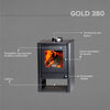 Estufa a Le&ntilde;a Bosca Gold 380 Charcoal