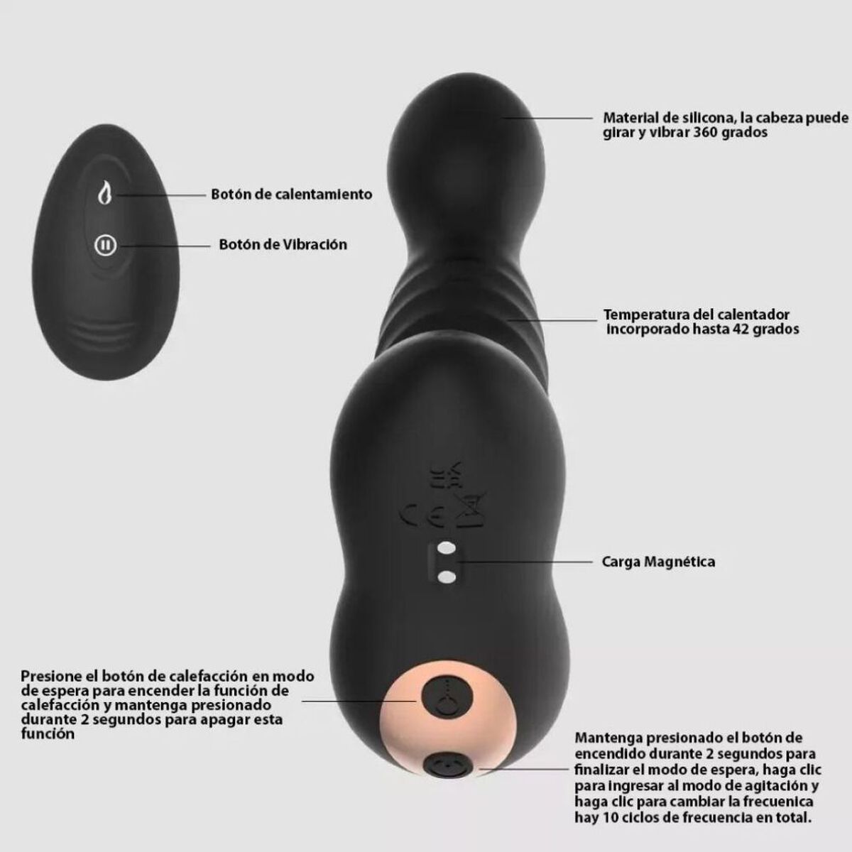 Masajeador de Próstata con Control Winyi
