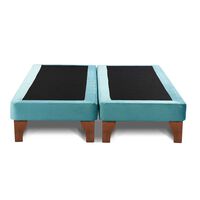Base Europea Dividida Latam Home King Zen Tela Velvet Turquesa