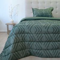 Plumón Doral 1.5 Plazas Touch Nebula Liso Verde