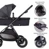 Coche Cuna Travel System Isofix Sunset Premium con Base Negro Bebesit