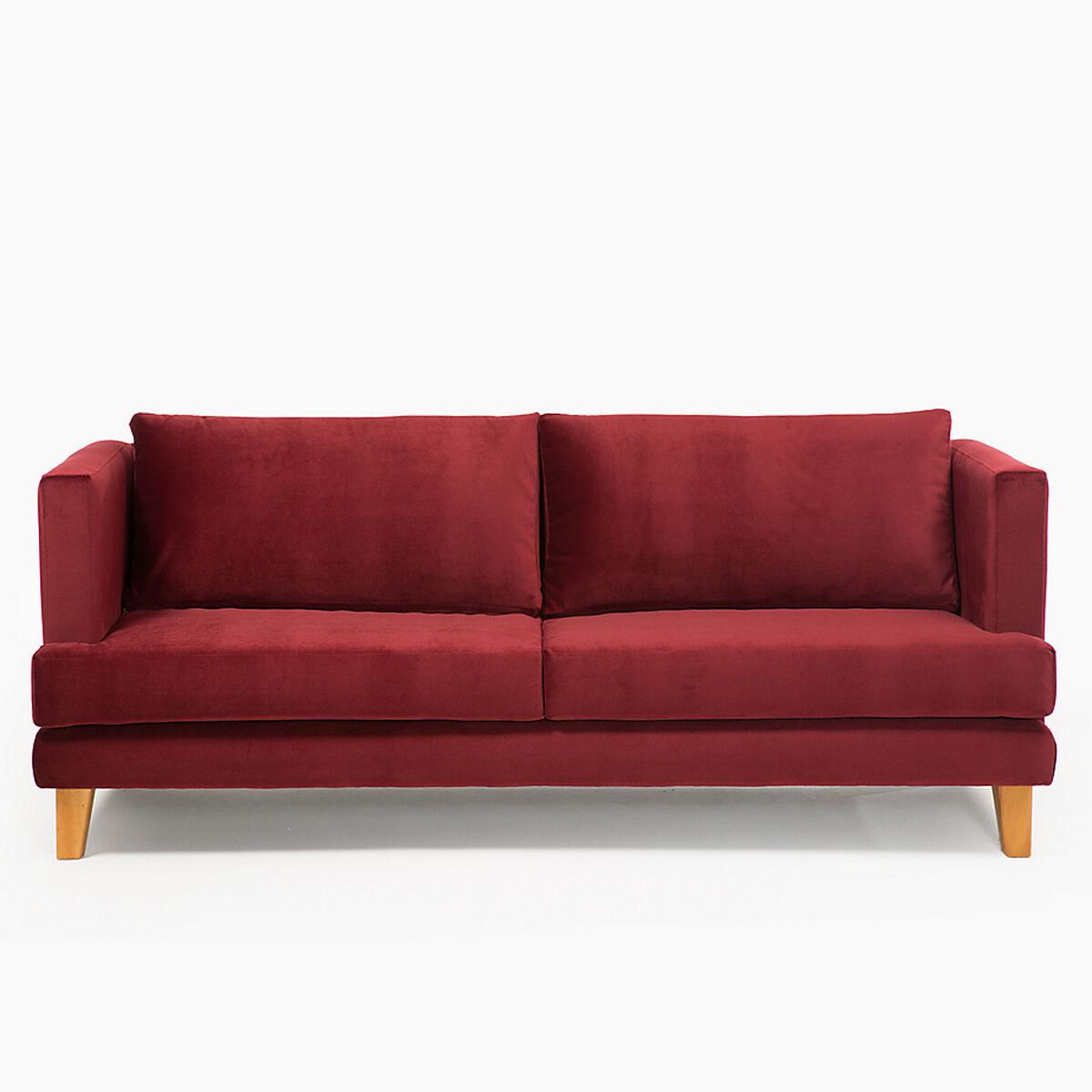 Juego de Living Barra Design Larisa Sofá 3 Cuerpos + Dos Sillones 1 Cuerpo Rojo