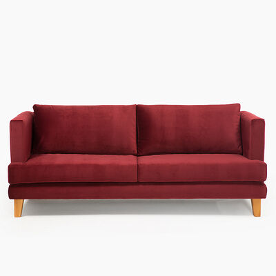 Imagen 2 del producto Juego de Living Barra Design Larisa Sofá 3 Cuerpos + Dos Sillones 1 Cuerpo Rojo