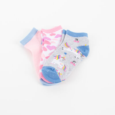 Imagen 1 del producto Pack 3 Calcetines Corto de Algodón Niña Chess Rosado