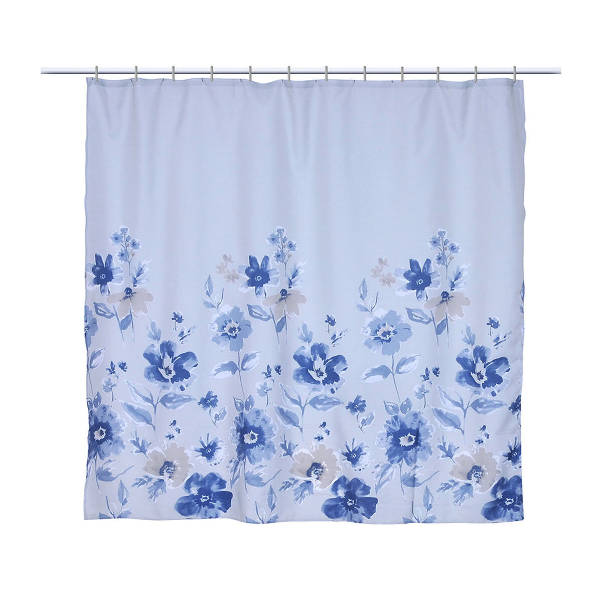Set 3 Piezas Cortina de Baño + Piso Mashini Malva