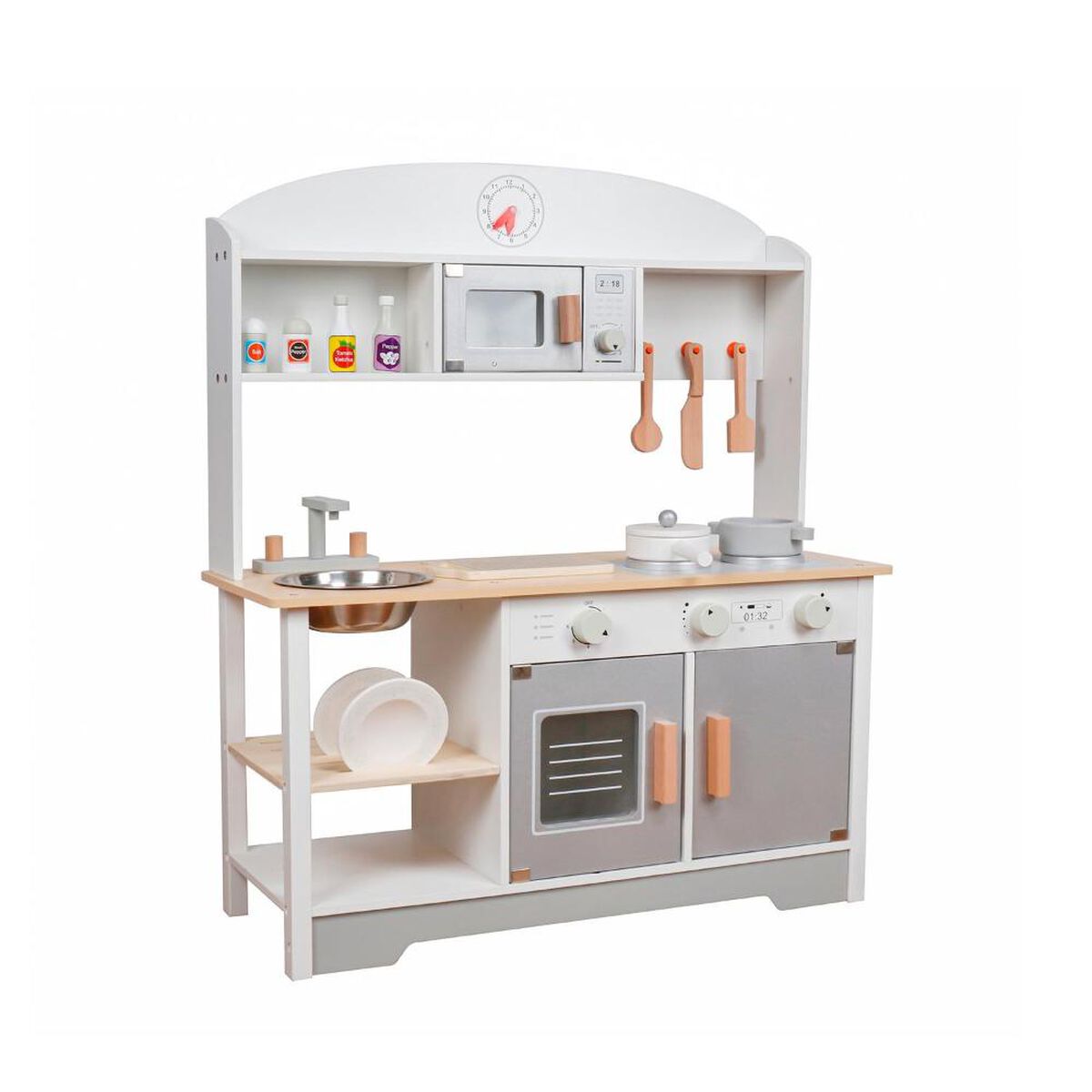 Cocina de Juguete Infantil Madera 11 Accesorios Band&uacute;