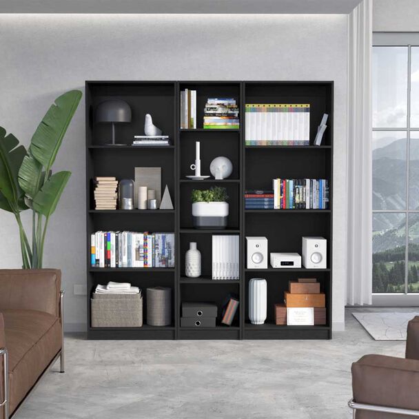 2 Estantes 4 Repisas + Estante 45 cm TuHome Home Wengue