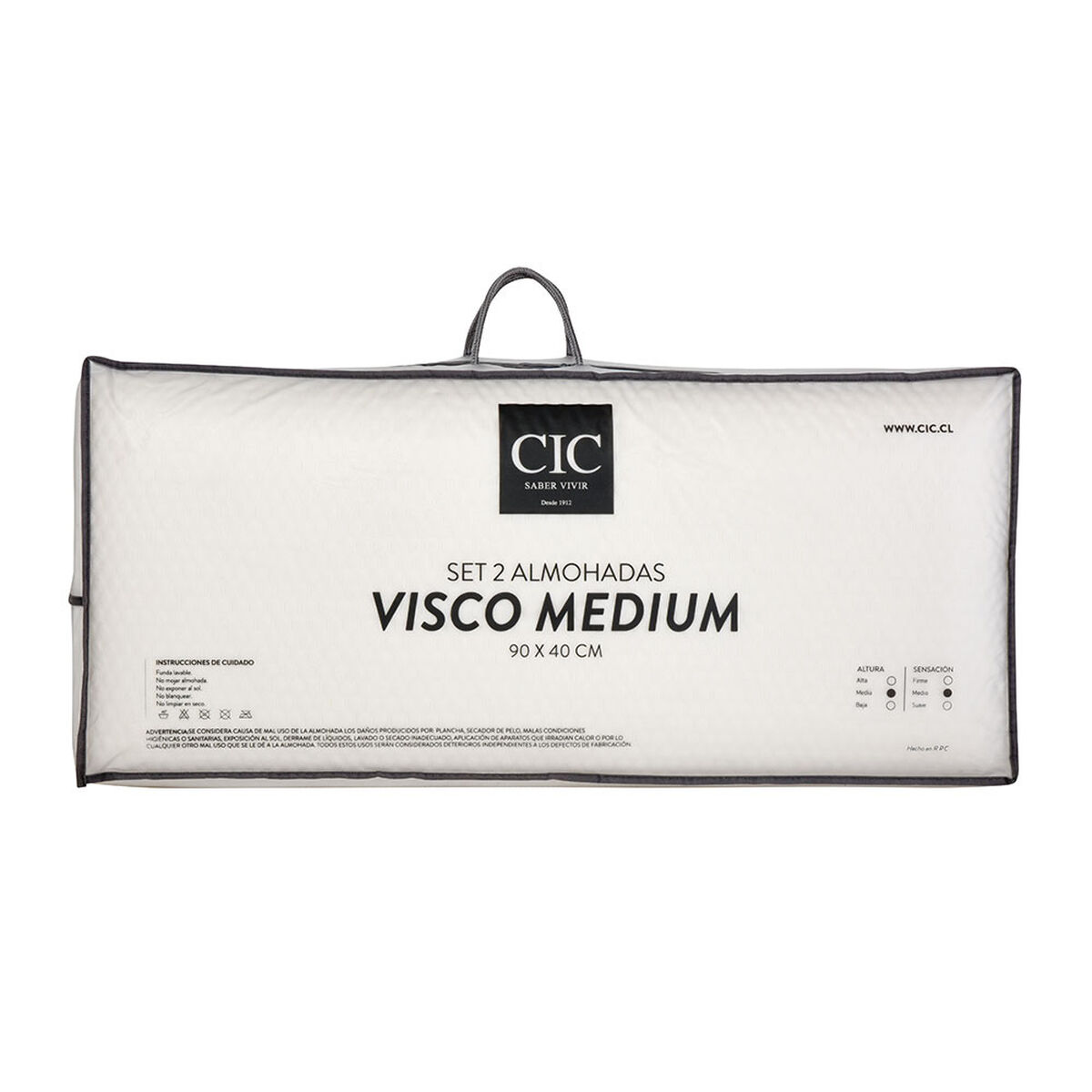 Pack 2 Almohadas CIC Visco Medium King 90 X 40 cm