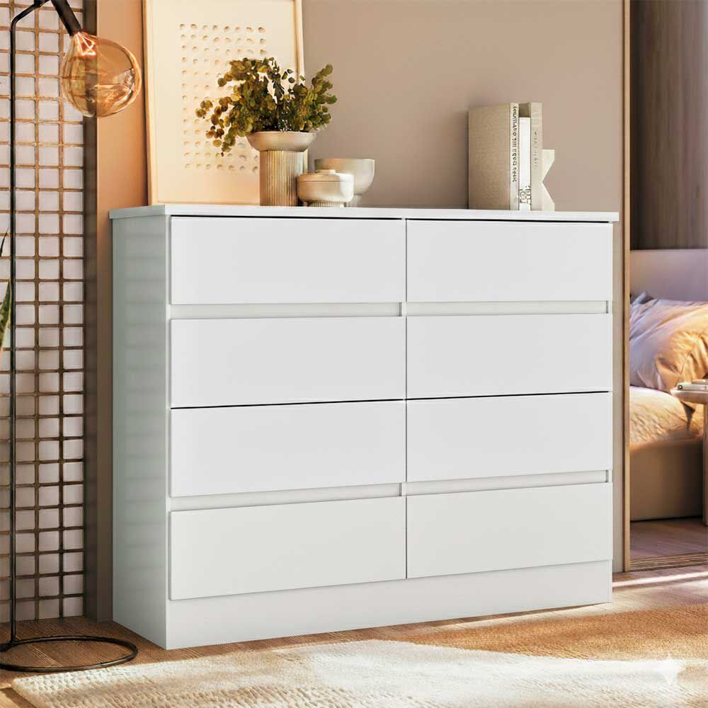 Cómoda Onessta Roma 8 Cajones Blanco
