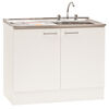 Kit Mueble de Lavaplatos + Lavaplatos Mobikit Blanco 2 Puertas