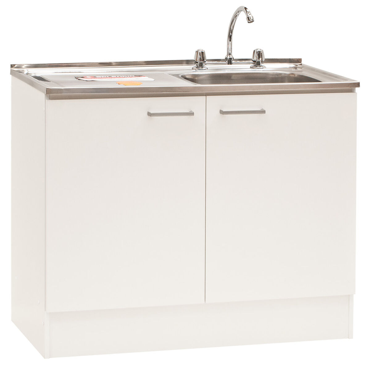 Kit Mueble de Lavaplatos + Lavaplatos Mobikit Blanco 2 Puertas