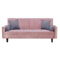 Futón Black Factory Vanguardia 3 Cuerpos Rosa Gris