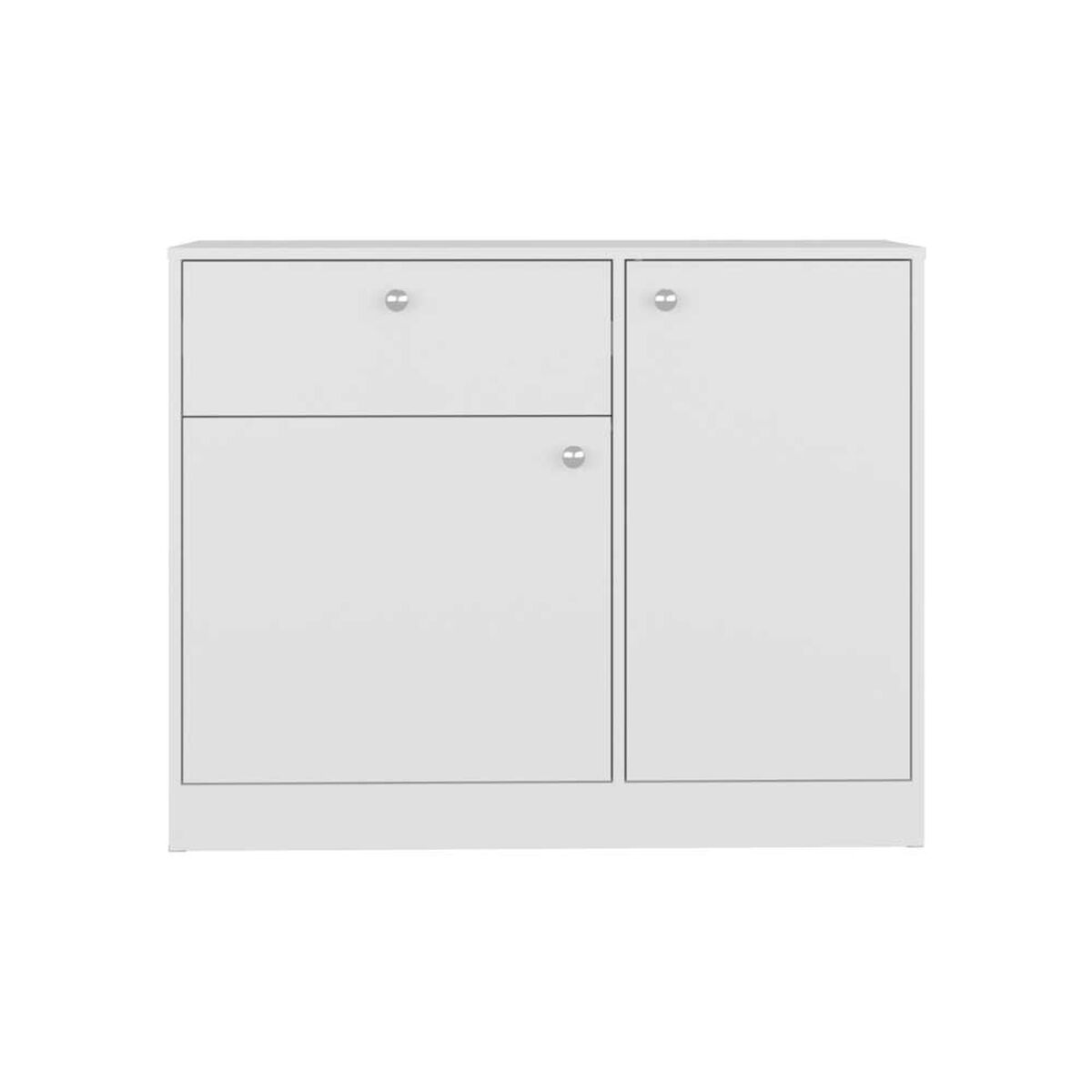 Comoda Praga 1 Cajon 2 Puertas Blanco 80X100X30,2 Cm