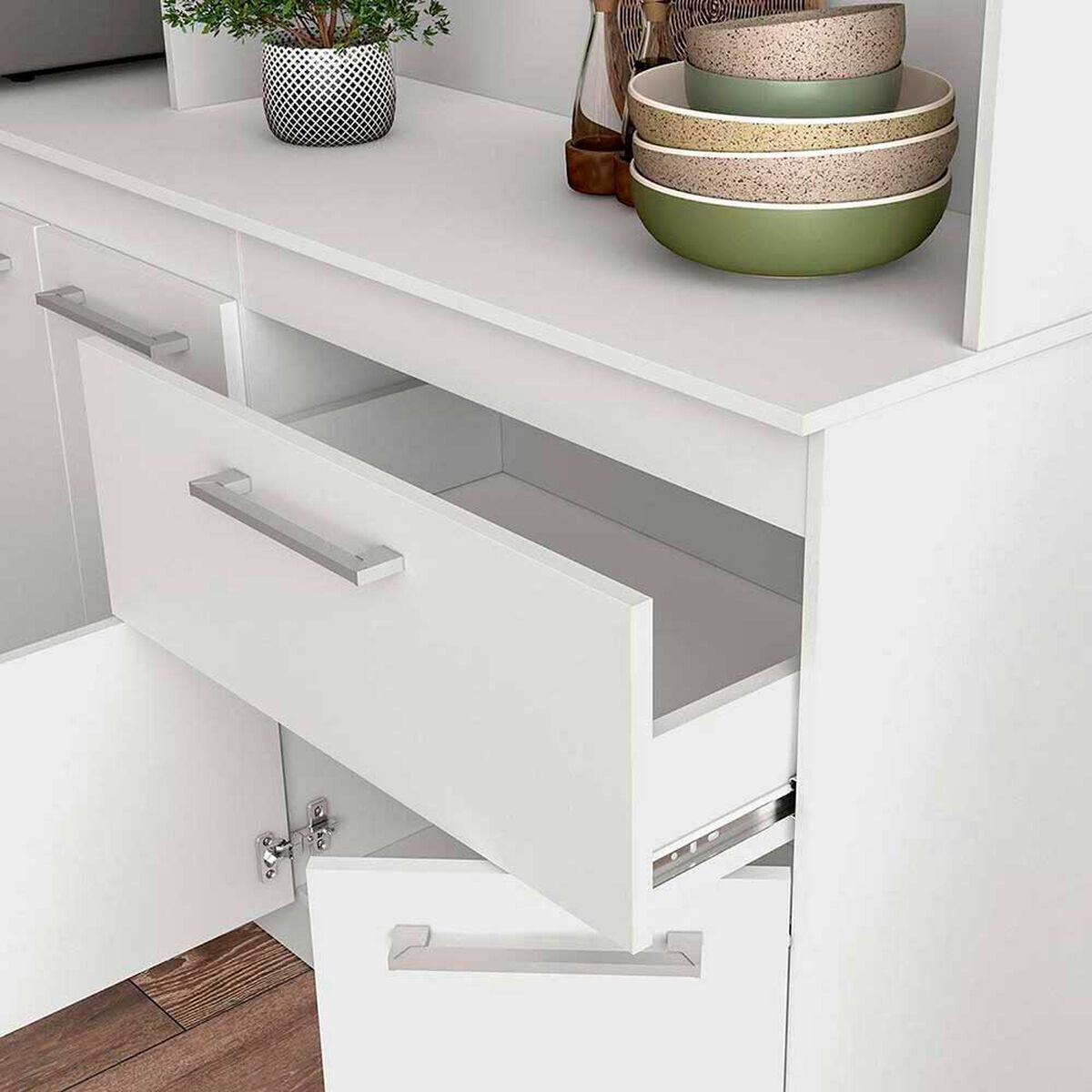 Mueble de Cocina Vekkahome Buck 1 Caj&oacute;n 12 Puertas Blanco