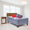 Combo Cama Europea Celta 1,5 Plazas New Atlantis + Set Maderas Nogal Casanova + Set Textiles + Almohada