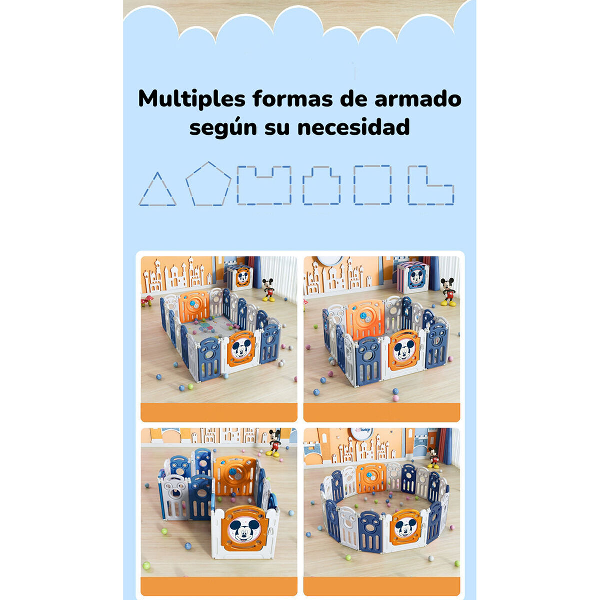 Corral 1.26*1.5m Naranjo con Alfombra Lubabycas
