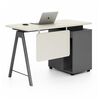 Escritorio Rodler Metrik Blanco con grafito
