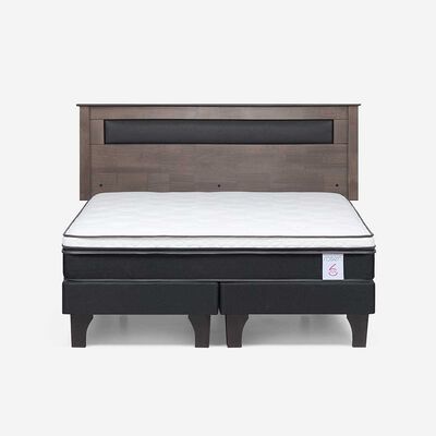 Imagen 1 del producto Combo Cama Europea Rosen King New Style 6 BD + Respaldo Ferrara