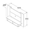 Panel TV Exit Atlanta Hasta 55" Roble Blanco