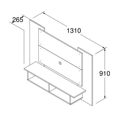 Imagen 2 del producto Panel TV Exit Atlanta Hasta 55"" Roble Blanco