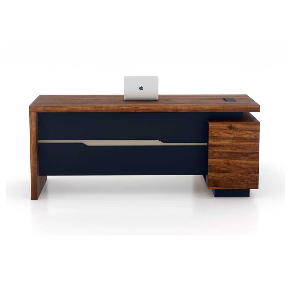 Escritorio Rodler Haya Caf&eacute; Almendra-Gris Oscuro