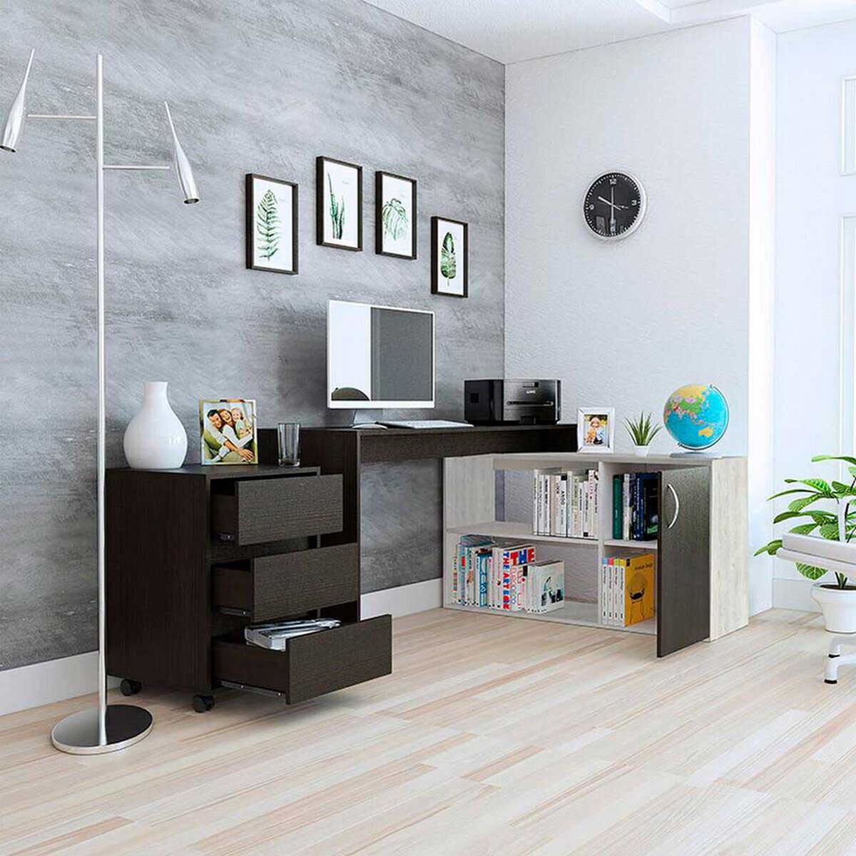 Set Escritorio Axis + Cajonera Office