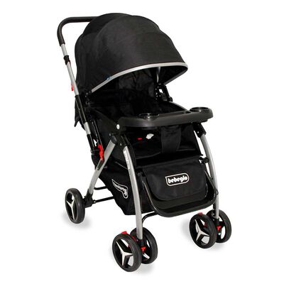Coche Cuna Atlas Manillar Reversible Negro